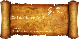 Golda Kornél névjegykártya