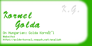 kornel golda business card